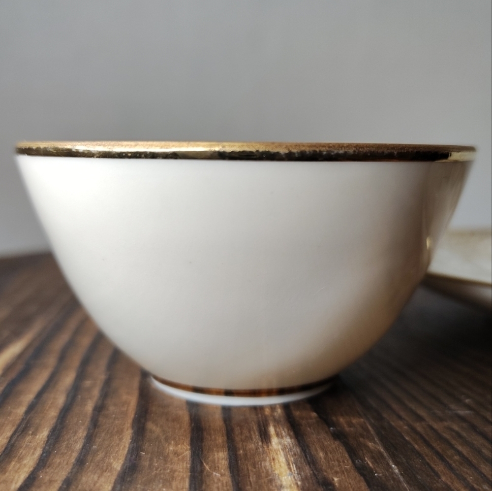 Winterling Bavaria Germany Floral Cup & Saucer Small Gold Flowers Spots Vintage - Picture 8 of 16